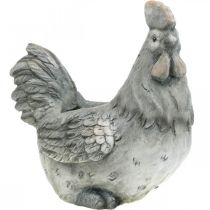 Prodotto Pollo da piantare, decorazione pasquale, vaso per piante, molla, pollo decorativo effetto cemento H30 cm