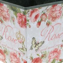 Fioriera vintage, vaso decorativo, fioriera rose H13cm W13.5cm