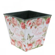 Fioriera vintage, vaso decorativo, fioriera rose H13cm W13.5cm