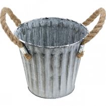 Prodotto Portavasi con manici, cachepot in metallo, vaso decorativo per piantare Ø14,5cm