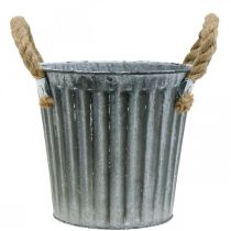 Prodotto Portavasi in metallo, vaso decorativo con manici, portavasi, cachepot Ø16,5 cm