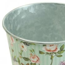 Vaso per fiori rose fioriera in metallo estate Ø12cm H10.5cm