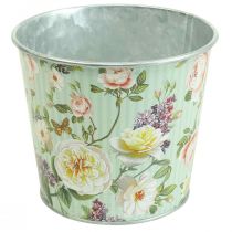 Vaso per fiori rose fioriera in metallo estate Ø12cm H10.5cm