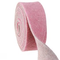 Prodotto Nastro decorativo in feltro di lana nastro decorativo in lana rosa antico grigio 7,5 cm 5 m