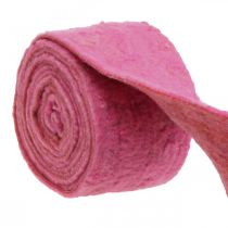 Nastro di feltro, nastro adesivo, feltro di lana rosa, arancio screziato 15 cm 5 m