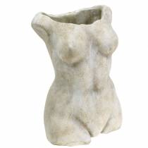 Torso portavasi femmina grigio 19 × 13,5 cm H27 cm