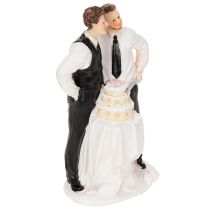 Prodotto Decorazione per torta raffigurante una coppia di uomini con torta, 16,5 cm