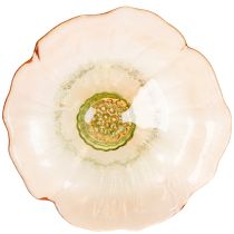 Prodotto Piatto decorativo in vetro con piede, motivo floreale, per una decorazione elegante della tavola e per l'arredamento estivo, 15 cm