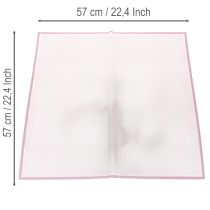 Prodotto Pellicola trasparente rosa opaca, resistente all'acqua, per fioristi, 57 cm, ritagliabile su misura per bouquet, 20 pezzi.