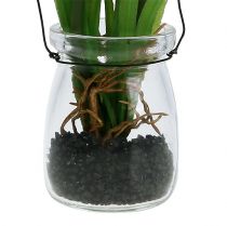 Prodotto Giacinto d'uva artificiale rosa in un bicchiere 16 cm