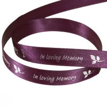 Prodotto Nastro da lutto in argento viola in memoria d&#39;amore 15 mm 25 m