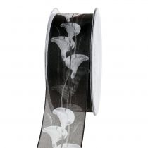 Prodotto Nastro da lutto nero con Calla 40mm 15m