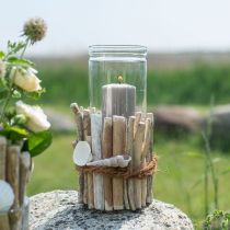 Driftwood Deco Driftwood Fascio di legno bianco L15cm