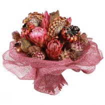 Prodotto Fiori secchi mix papavero carciofo protea rosa 38 cm 580 g