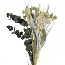 Prodotto Bouquet di fiori secchi cardo eucalipto essiccato argento 64 cm