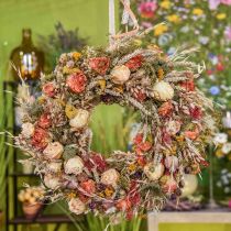 Mazzo di fiori secchi cereali e papaveri decorazione a secco 60cm 100g