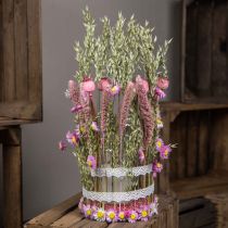 Prodotto Bouquet essiccato Bouquet di fiori di campo Rosa H50cm 140g