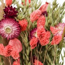 Prodotto Bouquet di fiori secchi, elicriso, grano, capsula di papavero, Phalaris, canna palustre, 55 cm
