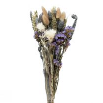 Prodotto Bouquet di fiori secchi fiori di paglia spiaggia lilla viola 30 cm