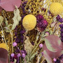 Prodotto Mazzo secco giallo viola verde craspedia eucalipto 53 cm 150 g