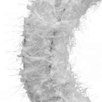 Ghirlanda per porta Ghirlanda natalizia bianca ghirlanda decorativa in lana decorazione dell&#39;avvento Ø28cm