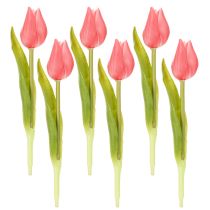 Prodotto Fiore di tulipano di alta qualità come replica realistica per vasi da tavolo, 21 cm, 6 pezzi
