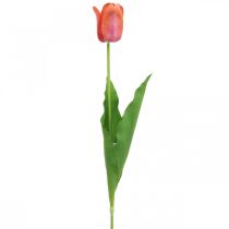 Fiore artificiale tulipano rosso, arancione Fiore primaverile artificiale H67cm