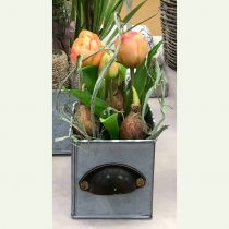 Prodotto Fiori Artificiali in Vaso Tulipani Artificiali Rosa Gialli 22,5 cm