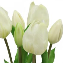 Prodotto Tulipani artificiali bianco crema Real Touch 38cm 7 pz