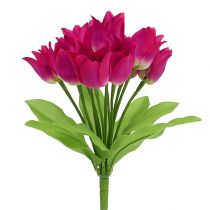 Cespuglio di tulipani rosa L 30 cm