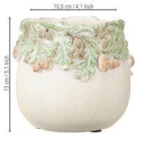 Prodotto Vaso per piante con ghiande Pietra fusa Ø14,5cm A13cm
