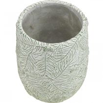 Prodotto Fioriera in ceramica verde bianco grigio rami di pino Ø12cm H17.5cm