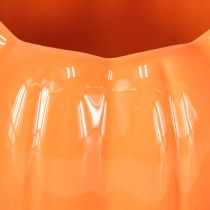 Prodotto Vaso in ceramica a forma di zucca arancione Ø9,5cm H6,5cm 4 pezzi