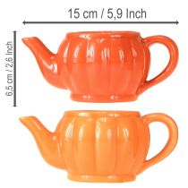 Prodotto Vaso/teiera in ceramica, colori assortiti arancioni, 15×9×6,5 cm, 2 pezzi