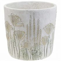 Prodotto Fioriera Vaso da fiori in ceramica oro bianco Ø17,5cm H16,5cm