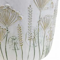 Prodotto Fioriera Vaso da fiori in ceramica oro bianco Ø17,5cm H16,5cm