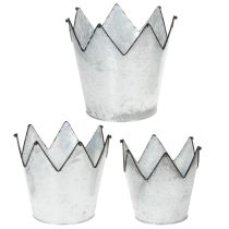 Prodotto Set di 3 corone decorative in metallo zincato per fioriere, Ø21,5/19,5/17 cm.