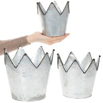 Prodotto Set di 3 corone decorative in metallo zincato per fioriere, Ø21,5/19,5/17 cm.