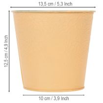 Prodotto Vaso in metallo, arancione pastello, Ø13,5 cm H12,5 cm