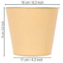 Prodotto Vaso in metallo, arancione pastello, Ø16cm H14cm