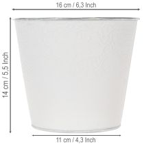 Prodotto Vaso in metallo, bianco pastello, Ø16cm H14cm