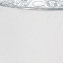 Prodotto Vaso in metallo, bianco pastello, Ø16cm H14cm