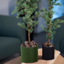 Prodotto Vaso da fiori in carta verde scuro Ø13cm H12cm 4 pezzi