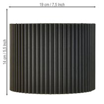 Prodotto Vaso di carta per fiori nero Ø19cm H14cm 3 pezzi