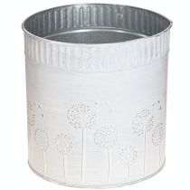 Prodotto Fioriera Dente di Leone in Metallo Bianco Ø15,5cm H15,5cm