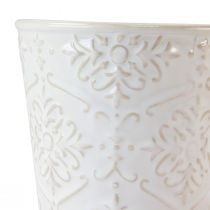 Prodotto Fioriera Vaso per piante in ceramica bianco Ø11 cm H11 cm 3 pezzi