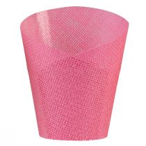 Prodotto Vaso per piante in carta intrecciata rosa giallo verde Ø9 cm A18 cm 9 pezzi