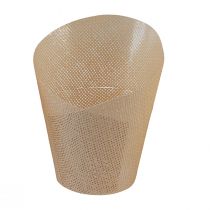 Prodotto Fioriera in carta intrecciata vaniglia, arancione, rosa Ø7cm H13cm 12 pz