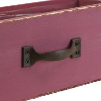 Fioriera cassetto legno deco viola 25×13×9cm
