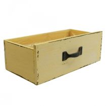 Cachepot vaso per piante cassetto per piante legno giallo 25×13×9cm
